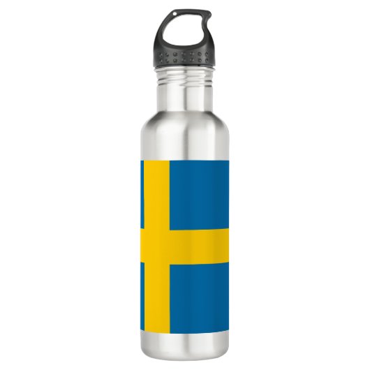 Schwedische Flagge (Schweden) 532 ml Wasserflasche Edelstahlflasche (Vorderseite)