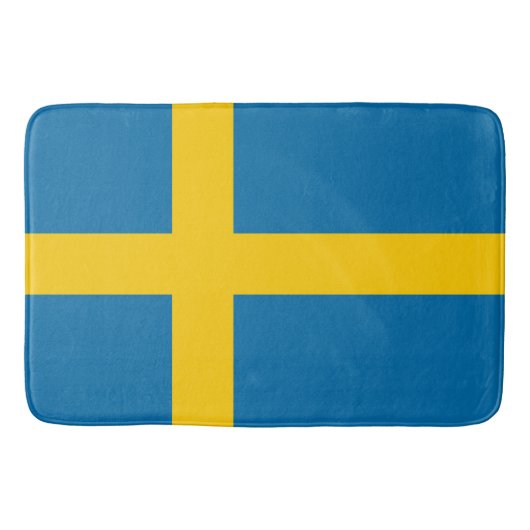 Schwedische Flagge (Schweden) Badematte (Vorderseite)
