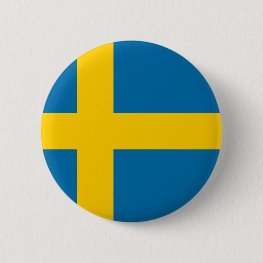 Schwedische Flagge (Schweden) Button (Vorderseite)