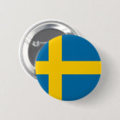 Schwedische Flagge (Schweden) Button (Vorne & Hinten)