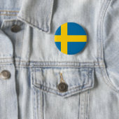 Schwedische Flagge (Schweden) Button (Beispiel)