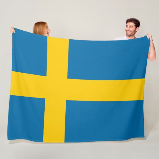 Schwedische Flagge (Schweden) Fleecedecke (Beispiel)