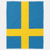 Schwedische Flagge (Schweden) Fleecedecke (Vorderseite)