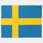 Schwedische Flagge (Schweden) Fleecedecke (Vorderseite (Horizontal))