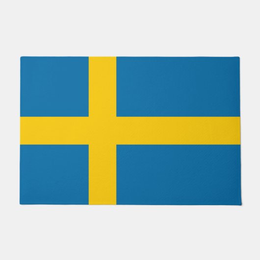 Schwedische Flagge (Schweden) Fußmatte (Vorderseite)