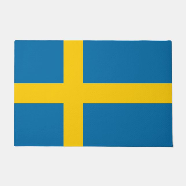 Schwedische Flagge (Schweden) Fußmatte (Vorderseite)