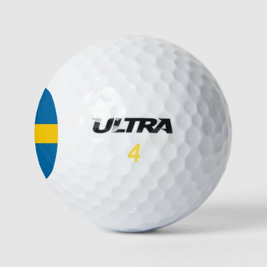 Schwedische Flagge (Schweden) Golfball (Logo)