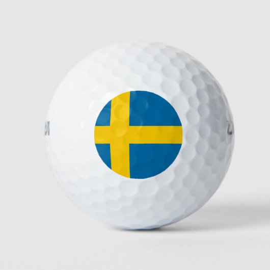 Schwedische Flagge (Schweden) Golfball (Vorderseite)