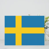 Schwedische Flagge (Schweden) Karte (Stehend Vorderseite)