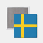 Schwedische Flagge (Schweden) Magnet (Vorderseite/Rückseite)