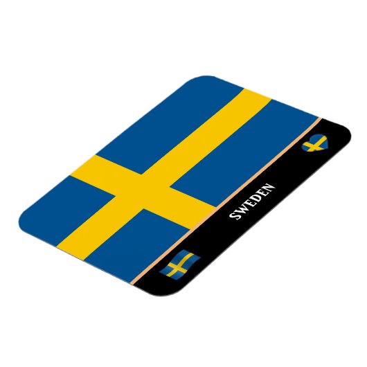 Schwedische Flagge / Schweden Magnet (Linke Seite)