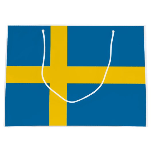 Schwedische Flagge (Schweden) Mittlere Geschenktüt Große Geschenktüte (Vorderseite)