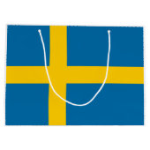 Schwedische Flagge (Schweden) Mittlere Geschenktüt Große Geschenktüte (Rückseite)