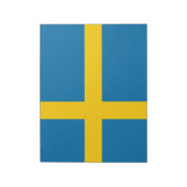 Schwedische Flagge (Schweden) Notepad Notizblock (Rotiert)