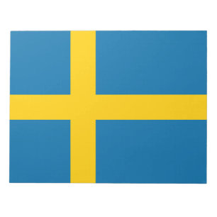 Schwedische Flagge (Schweden) Notepad Notizblock