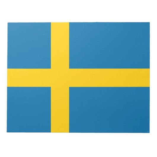 Schwedische Flagge (Schweden) Notepad Notizblock (Vorderseite)