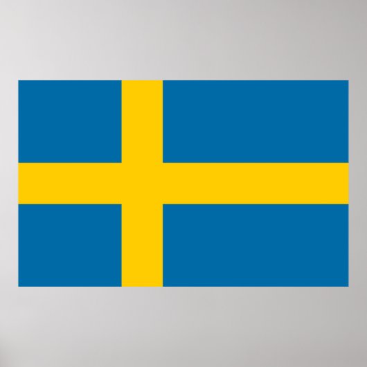Schwedische Flagge (Schweden) Poster (Vorne)