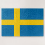 Schwedische Flagge (Schweden) Puzzle<br><div class="desc">Dieses Design zeichnet sich durch die Nationalflagge Schwedens (offiziell als Königreich Schweden bekannt) aus, das ein nordisches Land in Nordeuropa ist. Schweden grenzt im Westen und Norden an Norwegen, im Osten an Finnland und im Südwesten an Dänemark durch einen Brückentunnel über die Öresund-Straße. Schweden ist das größte Land Nordeuropas. Die...</div>