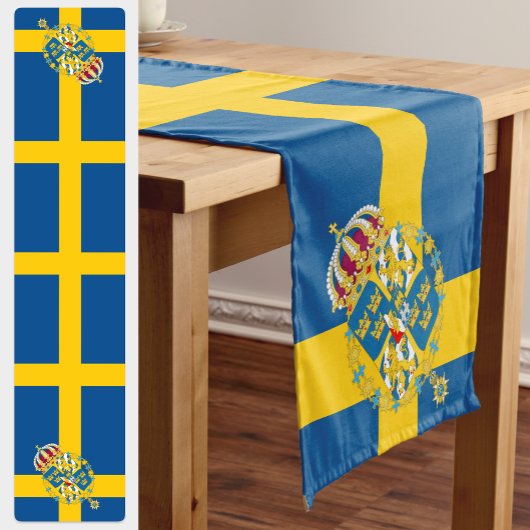 Schwedische Flagge - Schweden - Reisen, Urlaub/Spo Kurzer Tischläufer