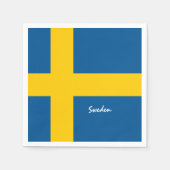 Schwedische Flagge - Schweden - Reisen, Urlaub/Spo Serviette (Vorderseite)