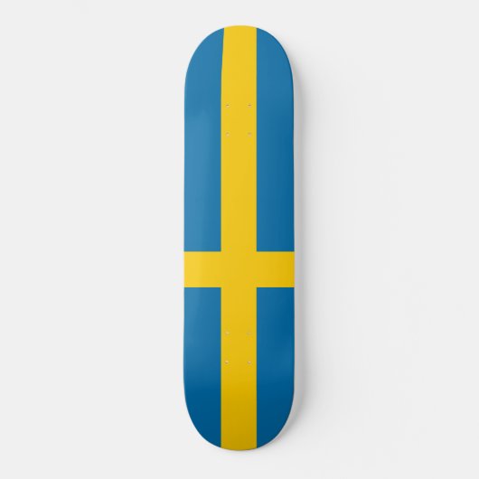 Schwedische Flagge (Schweden) Skateboard (Vorderseite)