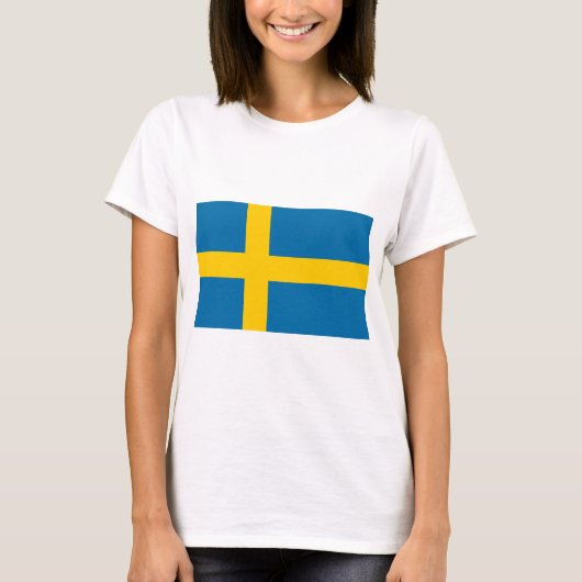 Schwedische Flagge (Schweden) T - Shirt (Vorderseite)
