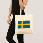 Schwedische Flagge (Schweden) Tote Beutel Tragetasche (Vorderseite (Produkt))