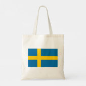 Schwedische Flagge (Schweden) Tote Beutel Tragetasche (Rückseite)