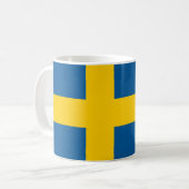 (Schwedische) Flagge Schwedens Kaffeetasse (Vorderseite Links)