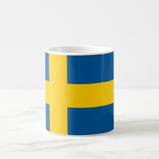 (Schwedische) Flagge Schwedens Kaffeetasse (Mittel)