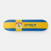 Schwedische Flagge Skateboard (Horizontal)