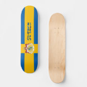 Schwedische Flagge Skateboard (Vorderseite)