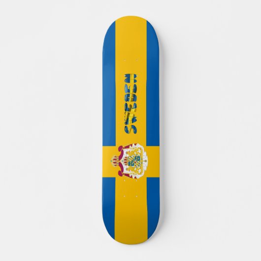 Schwedische Flagge Skateboard (Vorne)