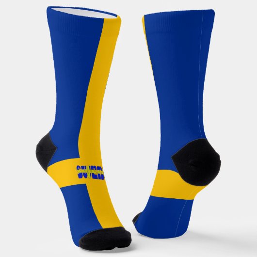 Schwedische Flagge Socken (Gewinkelt)