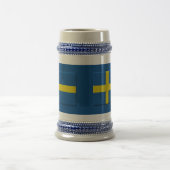 Schwedische Flagge Stein Bierglas (Mittel)