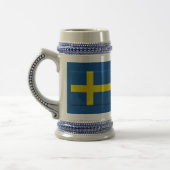 Schwedische Flagge Stein Bierglas (Links)