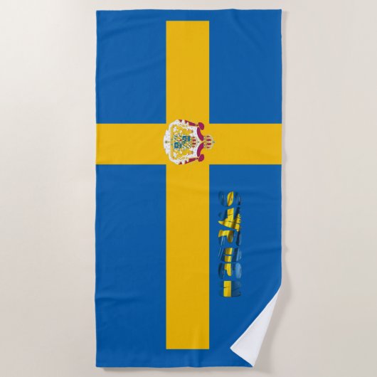 Schwedische Flagge Strandtuch (Vorderseite)