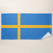 Schwedische Flagge Strandtuch