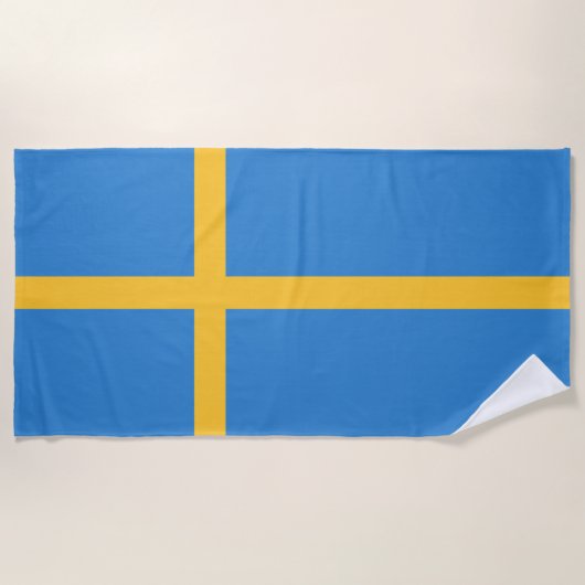 Schwedische Flagge Strandtuch (Vorderseite)