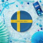 Schwedische Flagge - Teller für Party in Papierfor (Party)