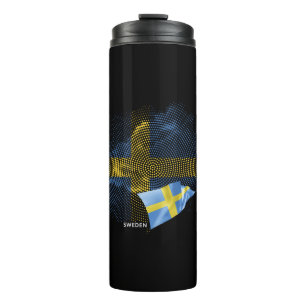 Schwedische Flagge Thermosbecher