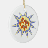 Schwedische Flagge und Dala Horses Ornament (Rechts)