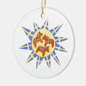 Schwedische Flagge und Dala Horses Ornament (Links)