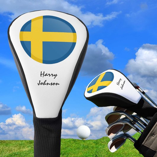 Schwedische Flagge und Mit Monogramm Golf Clubs Co Golf Headcover