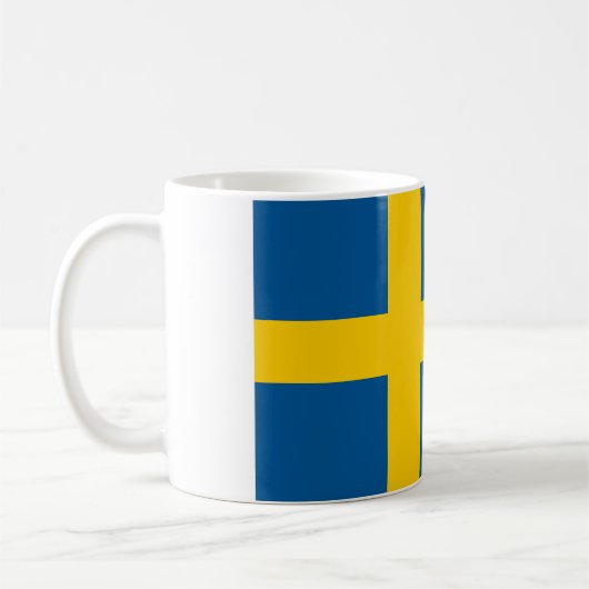 Schwedische Flagge und Paraffin-Druckofen Kaffeetasse (Links)