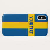 Schwedische Flagge von Schweden personalisiert Case-Mate iPhone Hülle (Rückseite (Horizontal))