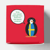 Schwedische Flagge - Vortrag von Frau Penguin Pers Geschenkschachtel (Oben)