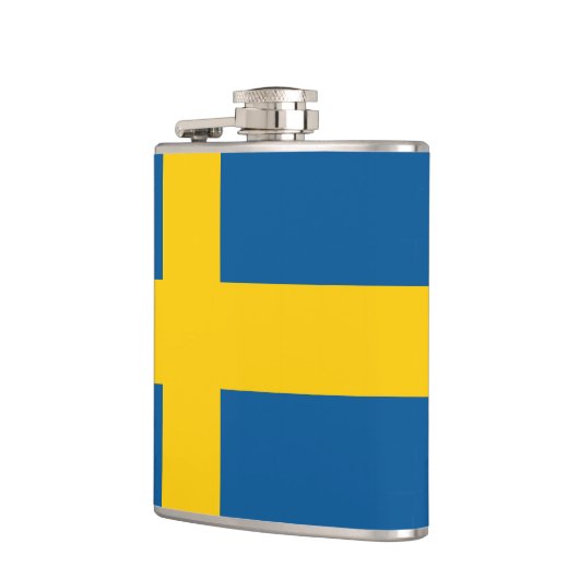 Schwedische Flagge Wrapper Flachmann (Links)