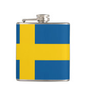 Schwedische Flagge Wrapper Flachmann (Vorderseite)