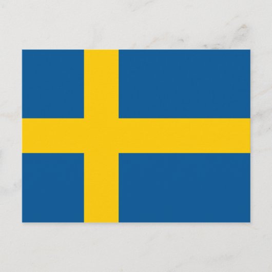 Schwedische Flagge - Zollpostkarten Postkarte (Vorderseite)